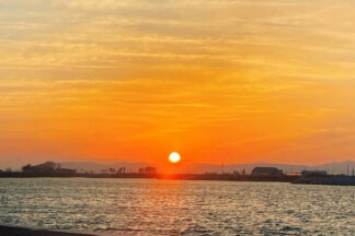 広浦湾の夕陽